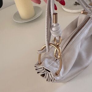 Cult Gaia White Leather Handbag